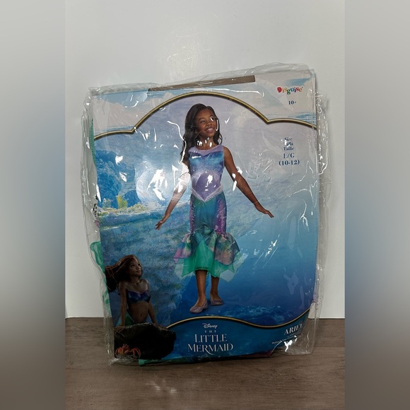 Disney Little Mermaid Ariel Halloween Costume With Crown Girls Large. - Picture 1 of 5